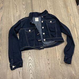Dickies Dark Wash Button Front Denim Jean Jacket Size XL 18/20